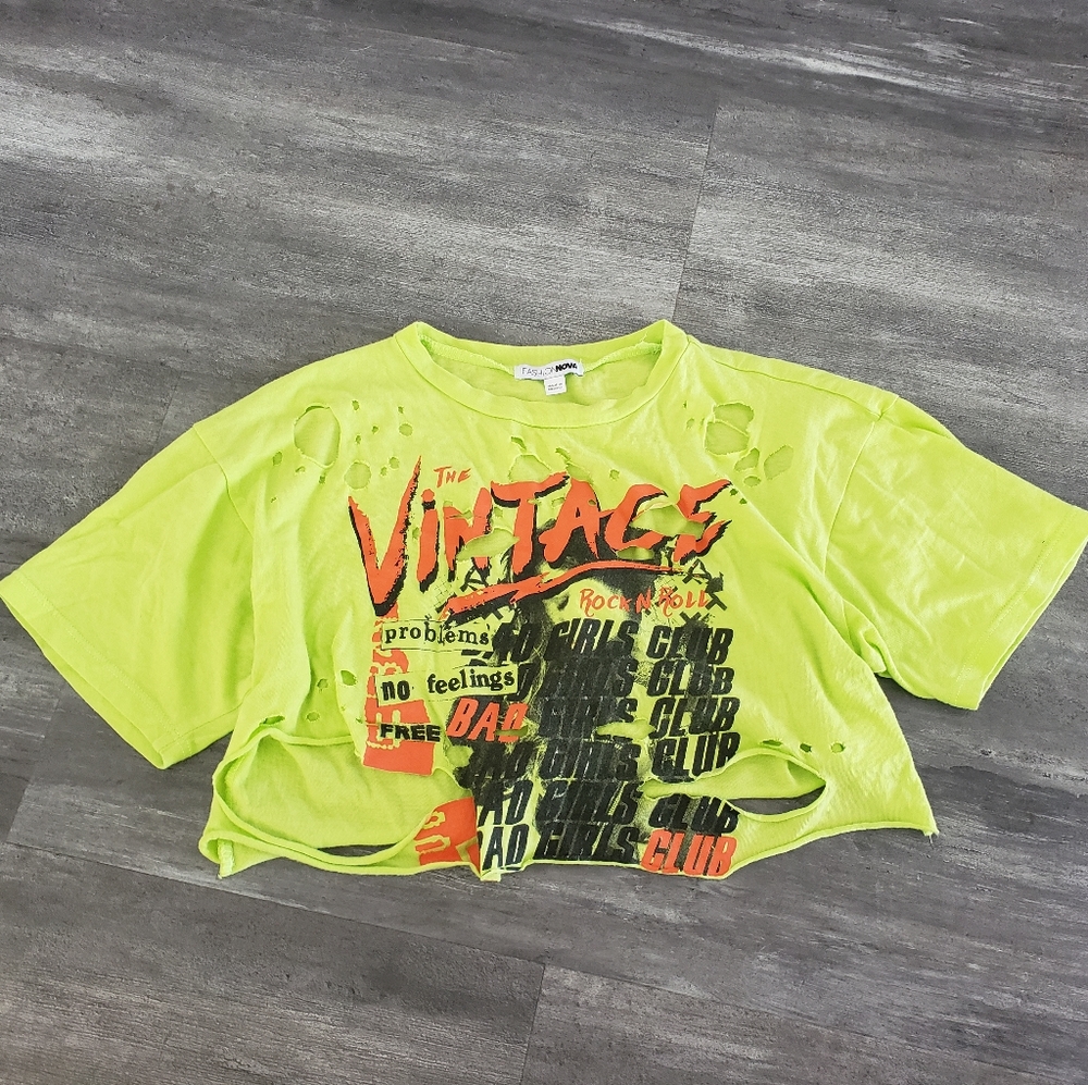Green Neon FN Bad Girls Club Short Sleeve
